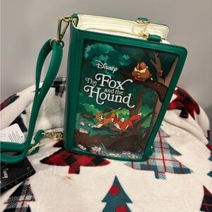 Loungefly The Fox and the Hound Green Crossbody Bag